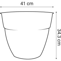 Pot de Fleur OSAKA Ø 40 cm - Volume 28,3 L - Rouge bourgogne - EDA