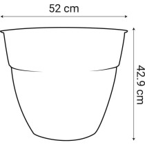 Pot de Fleur Rond Osaka EDA - Ø 50 cm - Volume 57 L - Rouge Bourgogne