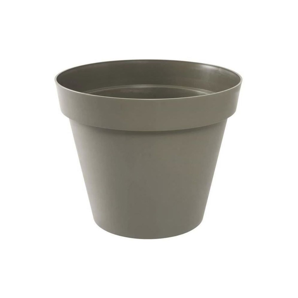 EDA Pot de fleur rond Toscane - Ø 48 x H 40 cm - 43 L - Taupe