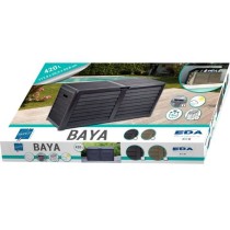 EDA Coffre de jardin BAYA en Plastique 420 litres - Décor imitation b