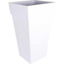 EDA Pot de fleurs XXL Toscane - Carré - 43,3 x 43,3 x H 80 cm - 98 L