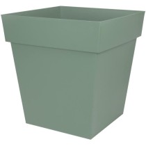 EDA PLASTIQUE - Pot carré Toscane - 50 cm - 87 L - Vert laurier