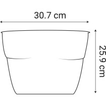 EDA Jardiniere Basse Osaka 38 L - avec Barre Métallique de Renfort -