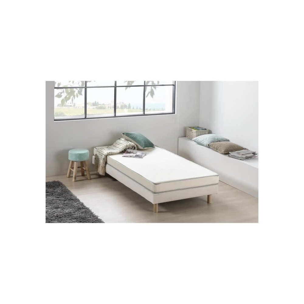 DEKO DREAM Matelas mousse 90 x 190 cm - Confort ferme - Epaisseur 12 c