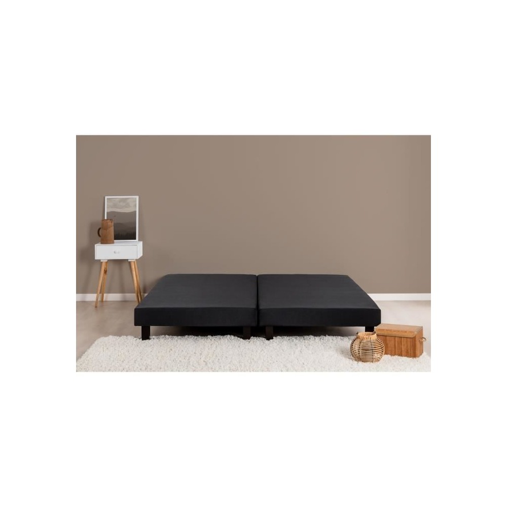 DEKO DREAM Rakenne Lot de 2 Sommiers tapissiers a lattes 180 x 200 cm