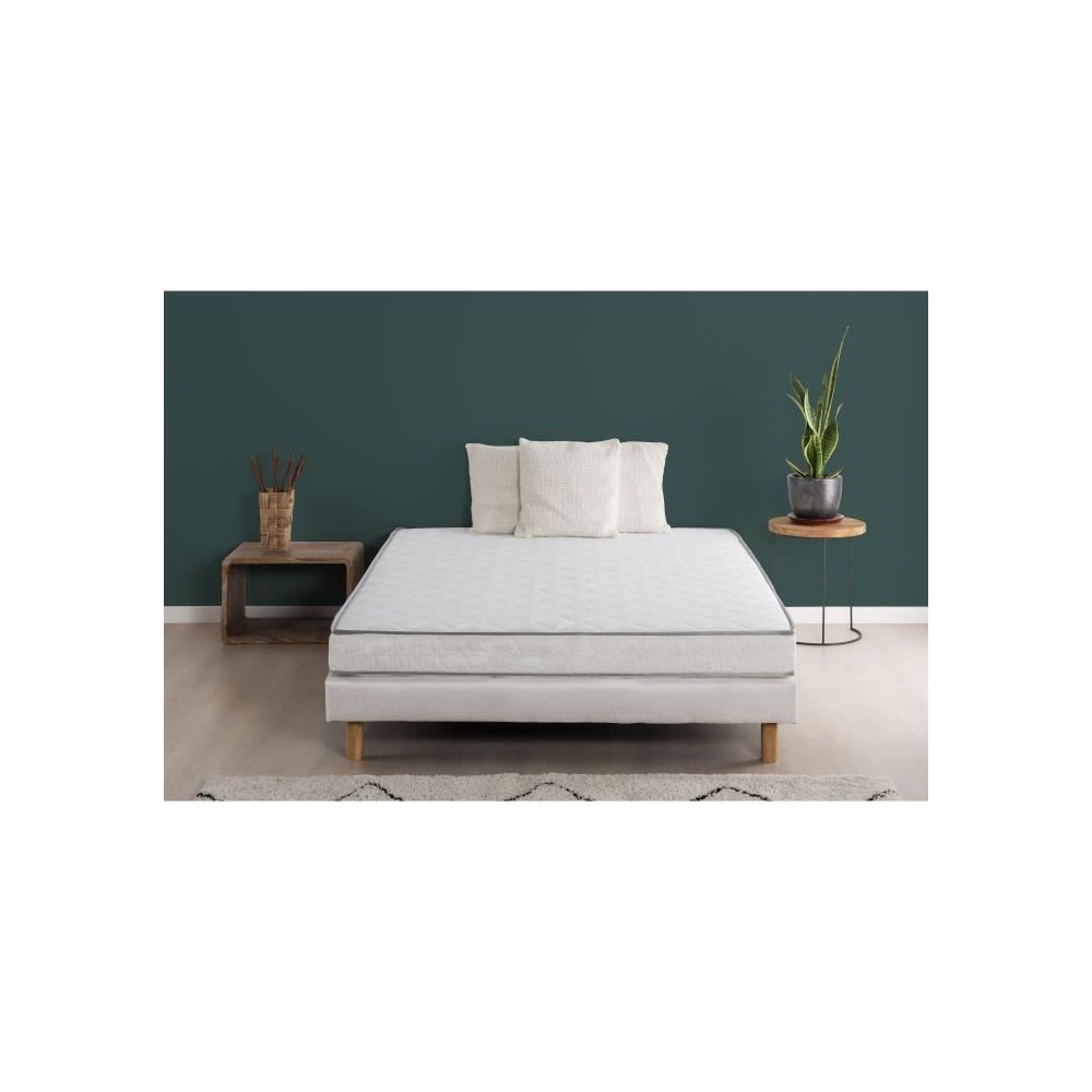 Ensemble matelas + sommier 140 x 190cm - Mousse a mémoire de forme -