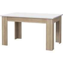 Table a manger PILVI - 4 personnes - Blanc et chene sonoma - L 140 x P