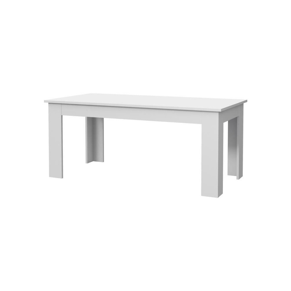 Table a manger PILVI - 8 personnes - Blanc - L 180 x I90 x H 75 cm