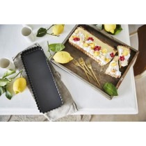 Moule tarte rectangulaire 31x21x3 cm fond amovible SUCRE & GOURMANDISE