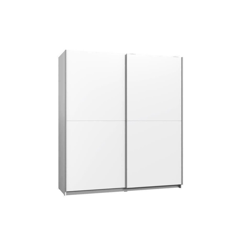 Armoire 2 portes coulissantes - Panneaux de particules - Blanc - L 170