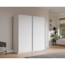 Armoire 2 portes coulissantes - Panneaux de particules - Blanc - L 170