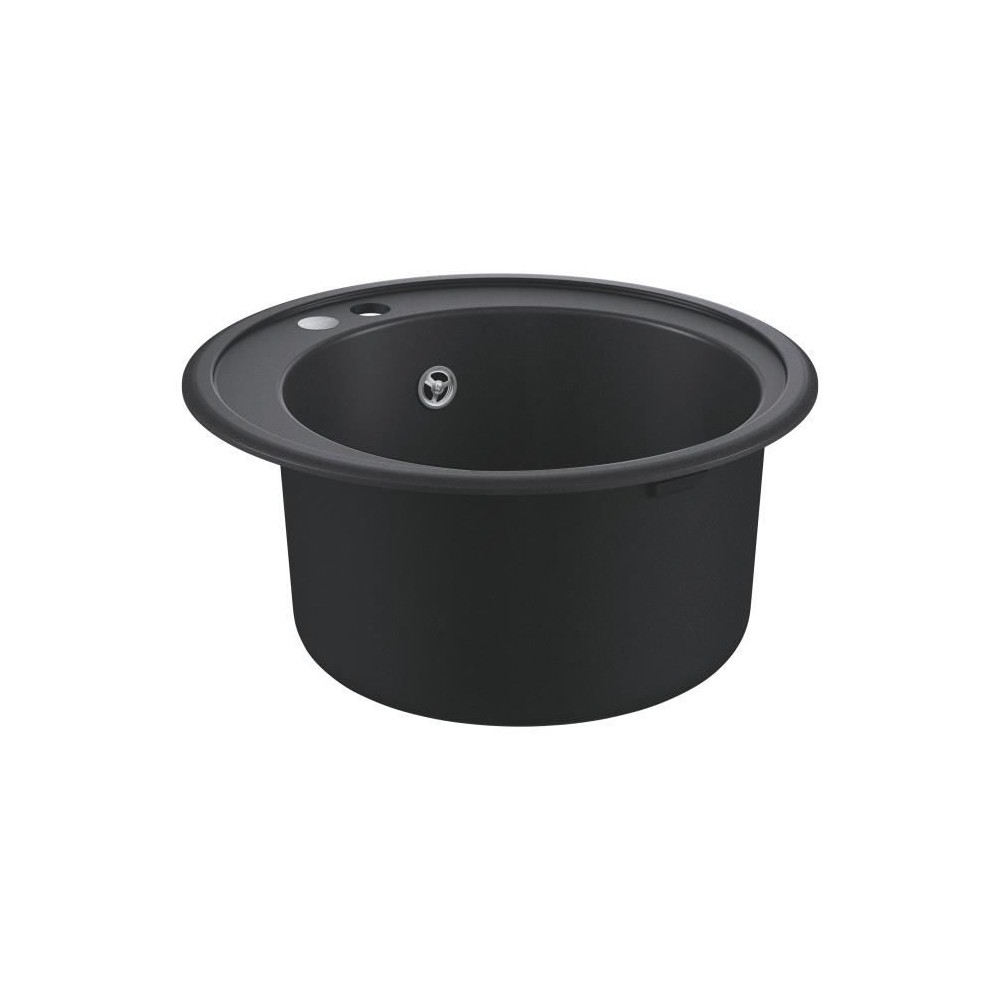 Evier composite - GROHE - K200 - 1 bac - A encastrer - Noir - Rond