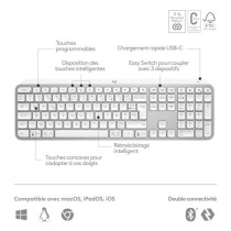 Clavier - Sans fil - Logitech - MX Keys S - Rétroéclairé - AZERTY -