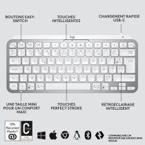 Clavier - Sans fil - Logitech - Mx Keys Mini - Rétroéclairé - AZERT