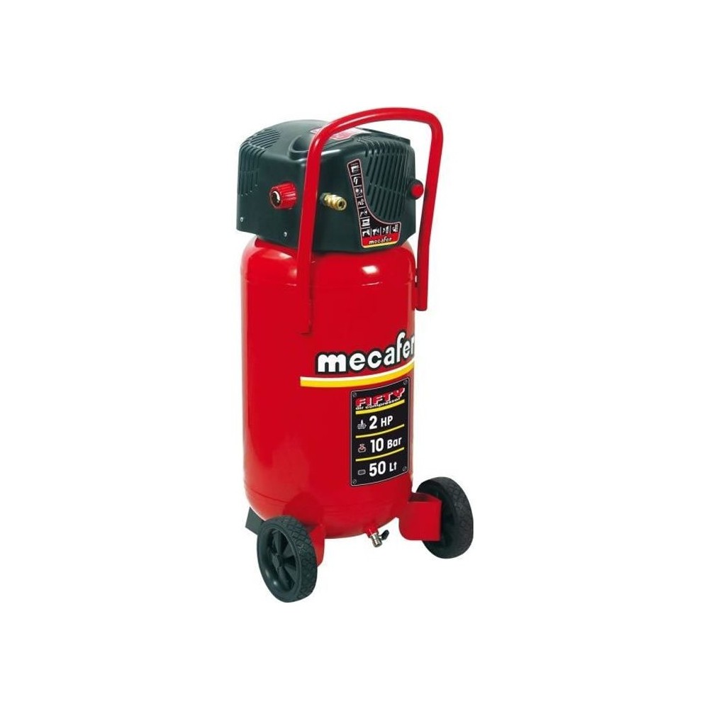 Compresseur d'air vertical MECAFER FIFTY - 50L - 1500W - 10 bars - 2 C