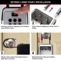 Boite a clés sécurisée - MASTER LOCK - Boutons Poussoirs - Avec Anse - Select Access Partagez vos clés en toute sécurité