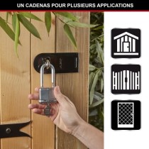 Cadenas Haute Sécurité - MASTER LOCK - M115EURTRILF - A Clé - Acier Laminé Recouvert - Extérieur - Anti-rouille - Anse M -