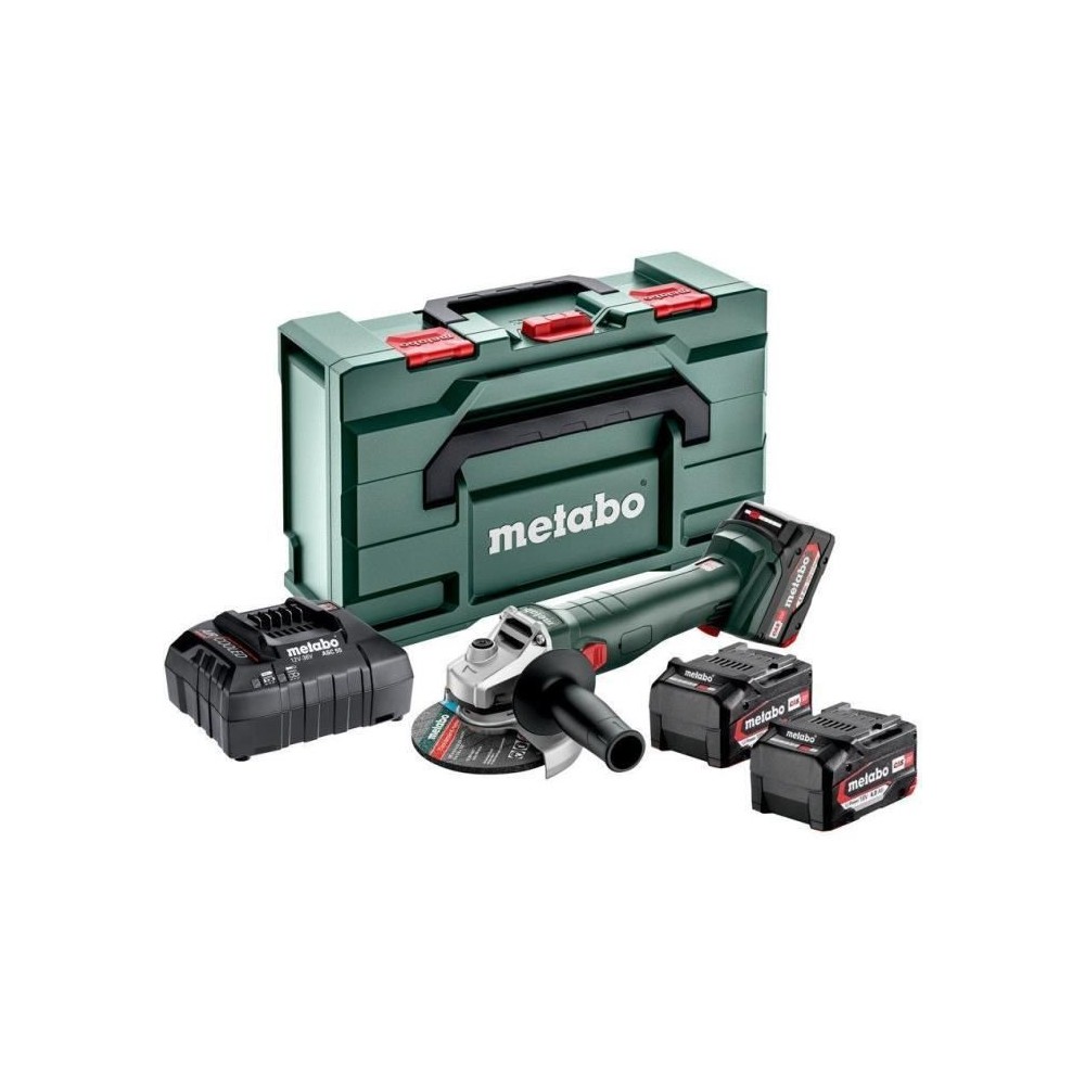 Meuleuse d'angle sans fil - METABO - W 18 L 9-125 Quick - 18 V - MetaB