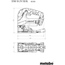 Scie sauteuse sans fil - METABO - STAB 18 LTX 150 BL - 18 V - MetaBOX