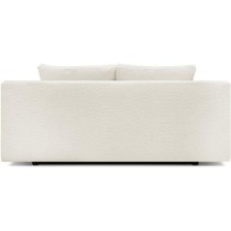 Banquette convertible 3 places MIKA - Tissu Bouclette beige - Coffre d