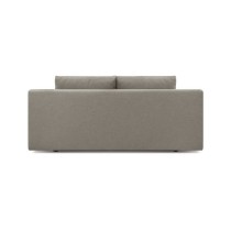 Banquette convertible 3 places MIKA - Tissu beige - Coffre de rangemen