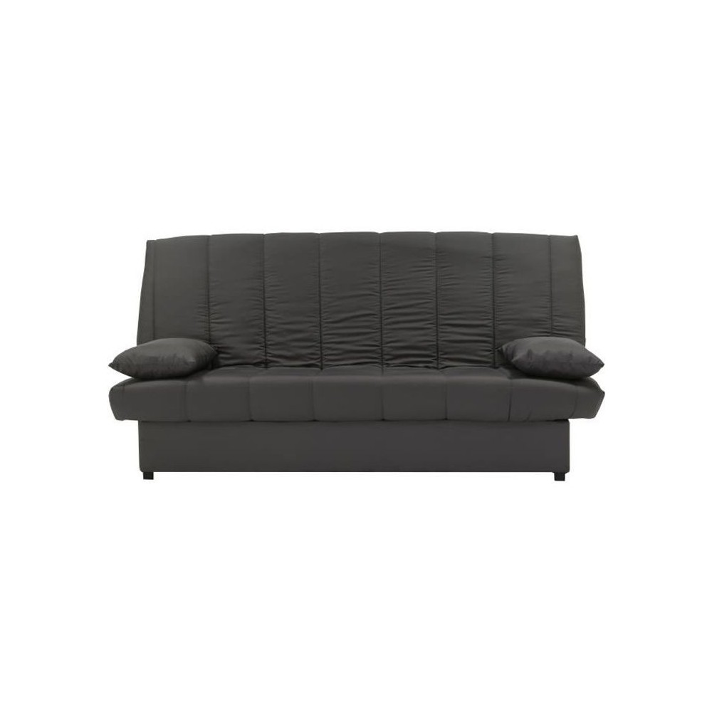 Banquette clic clac 3 places - Tissu anthracite - Style Contemporain -