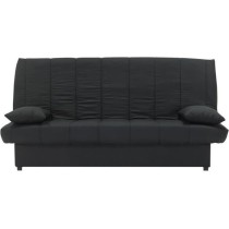 Banquette clic clac 3 places - Tissu noir - Style Contemporain - L 190