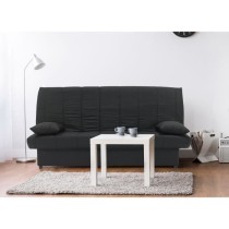 Banquette clic clac 3 places - Tissu noir - Style Contemporain - L 190