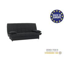 Banquette clic clac 3 places - Tissu noir - Style Contemporain - L 190