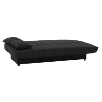 Banquette clic clac 3 places - Tissu noir - Style Contemporain - L 190