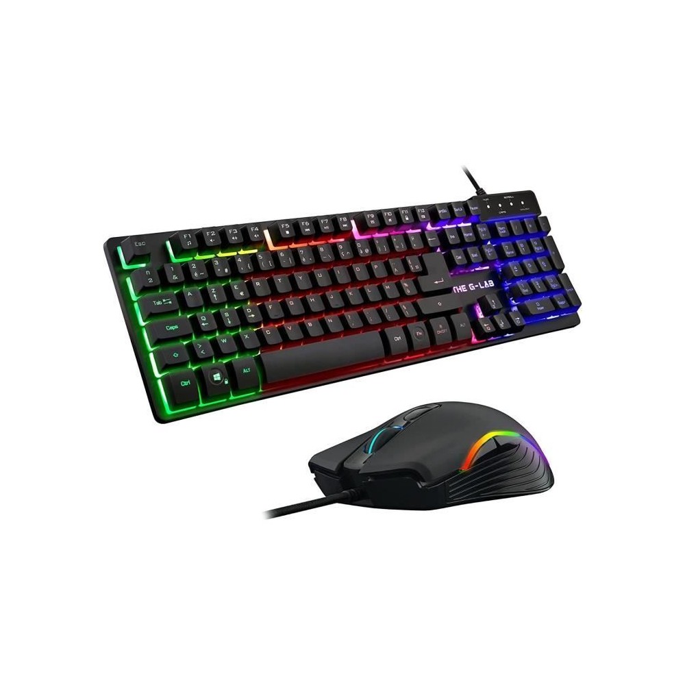 Pack Gamer 2 en 1 - The G-Lab - COMBO KRYPTON - Souris Filaire - Clavier Filaire