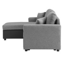 Canapé d'angle réversible convertible grand couchage + coffre - Tiss