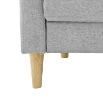 Canapé 3 places + 2 coussins - Tissu Gris clair - L 175 x P 80 x H 85