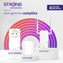 Kit CPL - STRONG - CPL 600 Pack de 3 - 600 MB - Prise Filtrée, 3 Adap