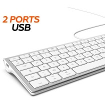 MOBILITY LAB ML304304 – Clavier Design Touch Filaire avec 2 USB pour