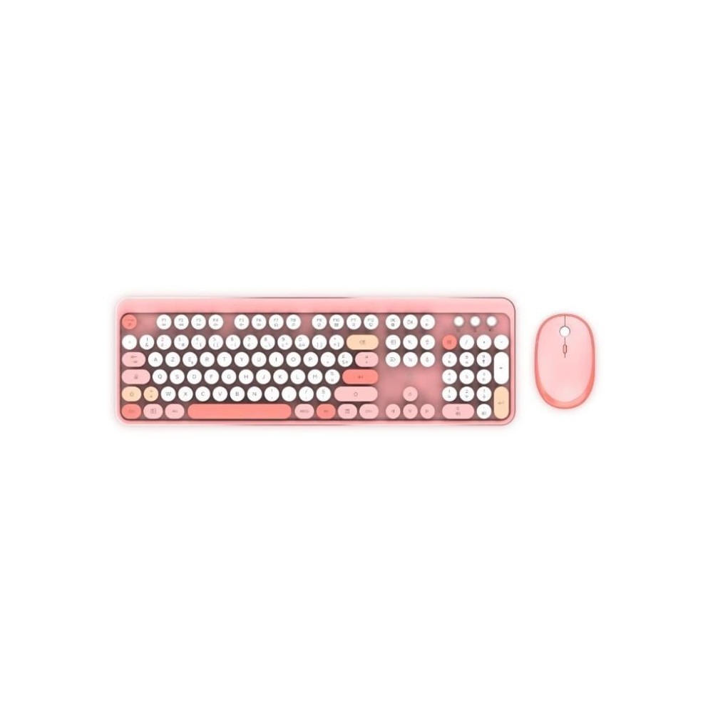 Combo sans fil clavier + souris - MOBILITY LAB - Pure Color - Rose - D