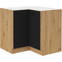 MODENA - Meuble bas d'angle - 2 portes - 89 x 89 cm - Chene artisan /