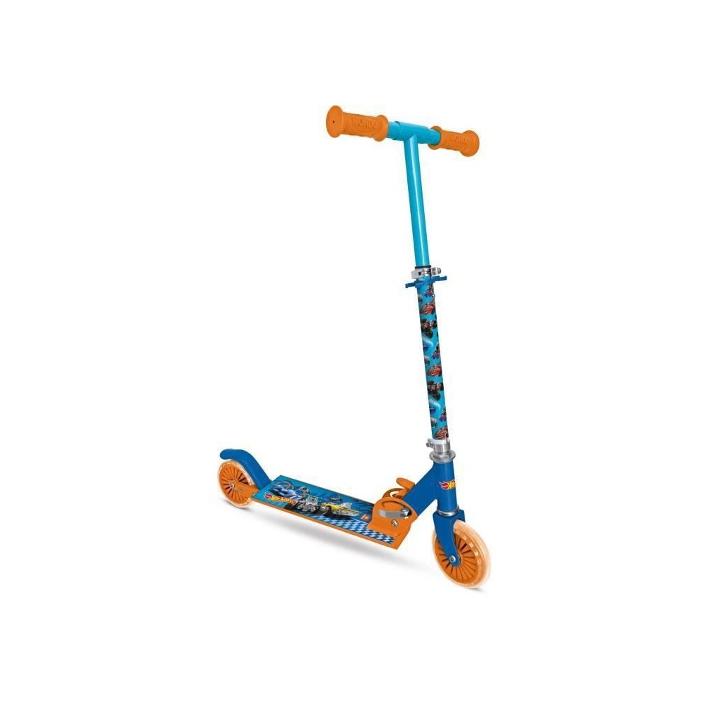 MONDO - Trottinette / Patinette 2 roues pliable - Hot Wheels