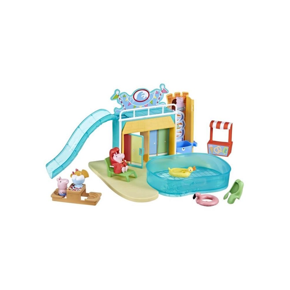 Coffret Peppa Pig Le parc aquatique de Peppa avec 2 figurines et 15 accessoires pour enfants des 3 ans