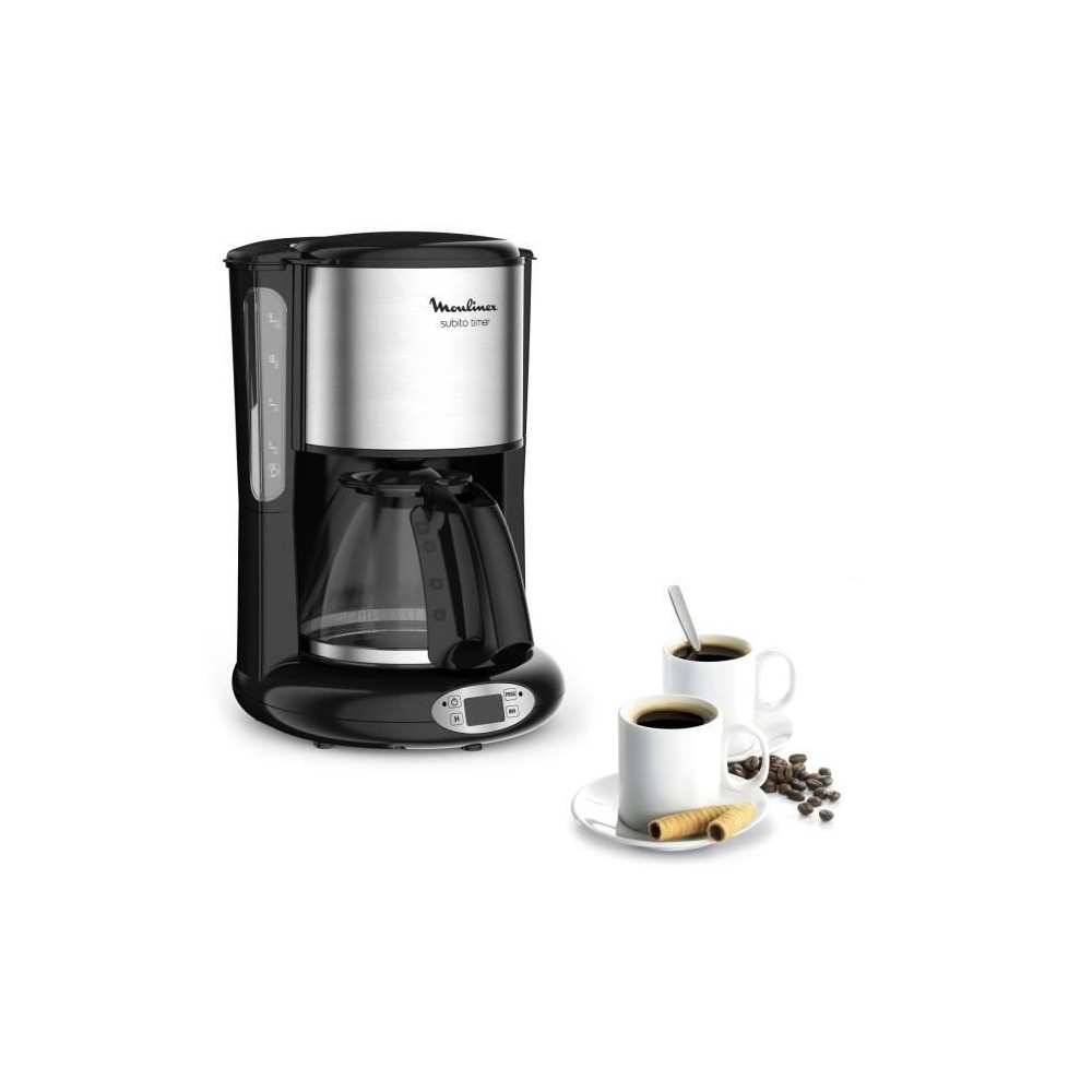 MOULINEX Subito Cafetiere filtre, 1,25 L, 10 a 15 tasses de café, Pro