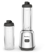 MOULINEX Blender mixeur, 300 W, 2 bouteilles Tritan a emporter, 4 lame