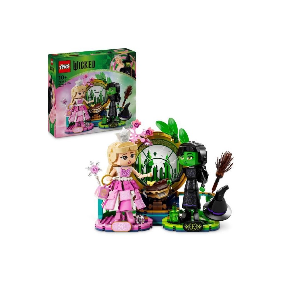 LEGO Wicked 75682 Figurines d'Elphaba et de Glinda - Idée Cadeau Anniversaire