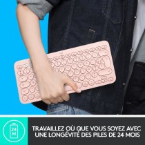 Clavier - Sans fil - Logitech - K380 - Pour Mac - AZERTY - Rose