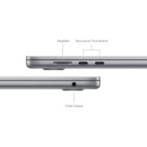 Apple - 15 MacBook Air M3 (2024) - RAM 8Go - Stockage 512Go - Gris Sid