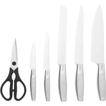 Bloc-couteaux - NINJA FOODI - StaySharp K32006EUUK - Avec Affûteur - Ensemble de couteaux - 6 pieces aiguisées - Noir