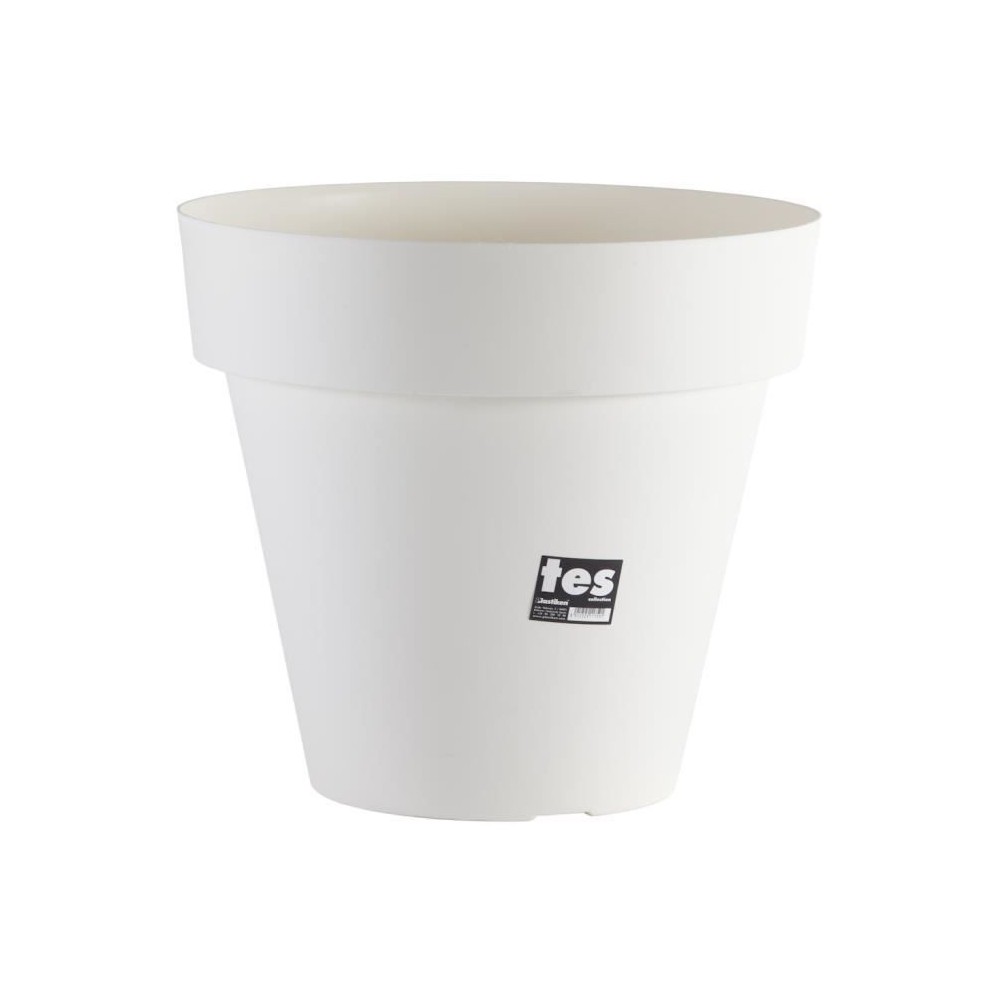 PLASTIKEN Pot de fleurs Tes - 48 cm - Blanc