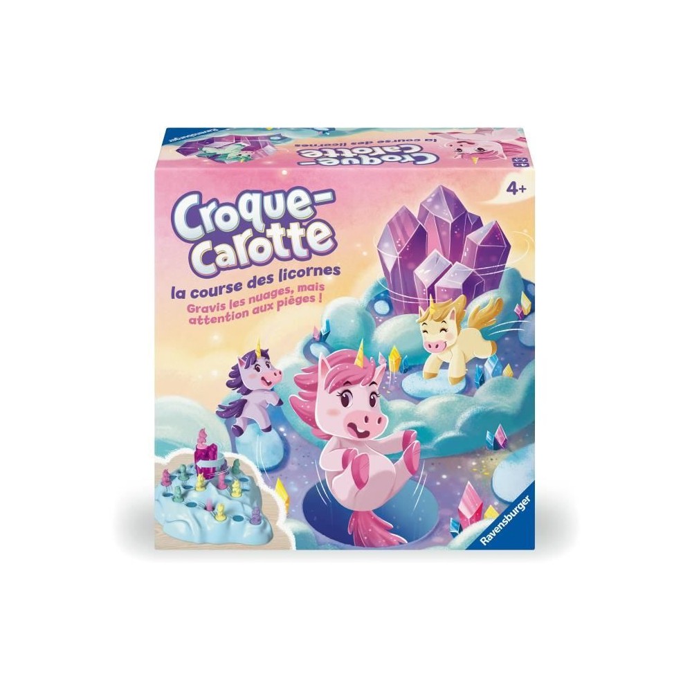 Croque Carotte Licorne, Jeu de société basé sur Croque Carotte, Jeu de parcours rigolo, Des 4 ans, 22798, Ravensburger