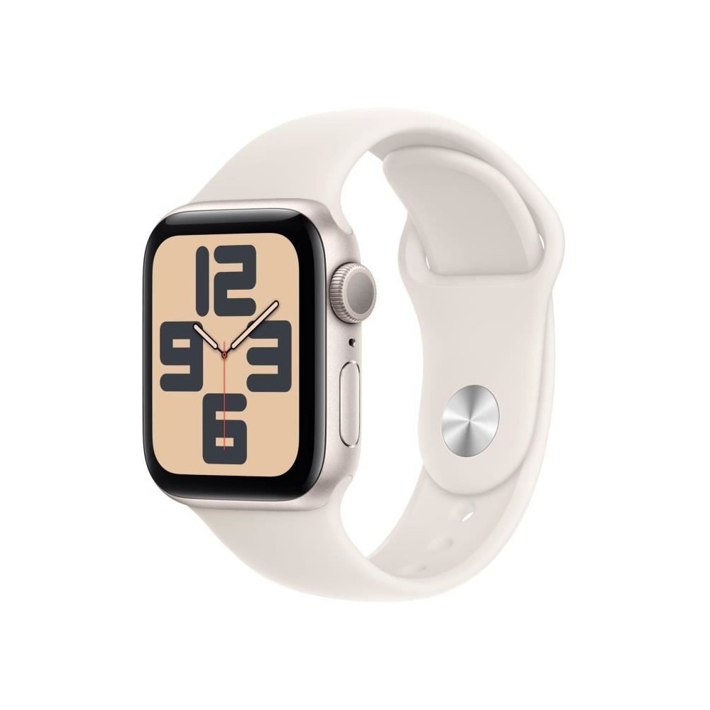 Apple Watch SE GPS - 40mm - Boîtier Starlight Aluminium - Bracelet Starlight Sport Band - M/L