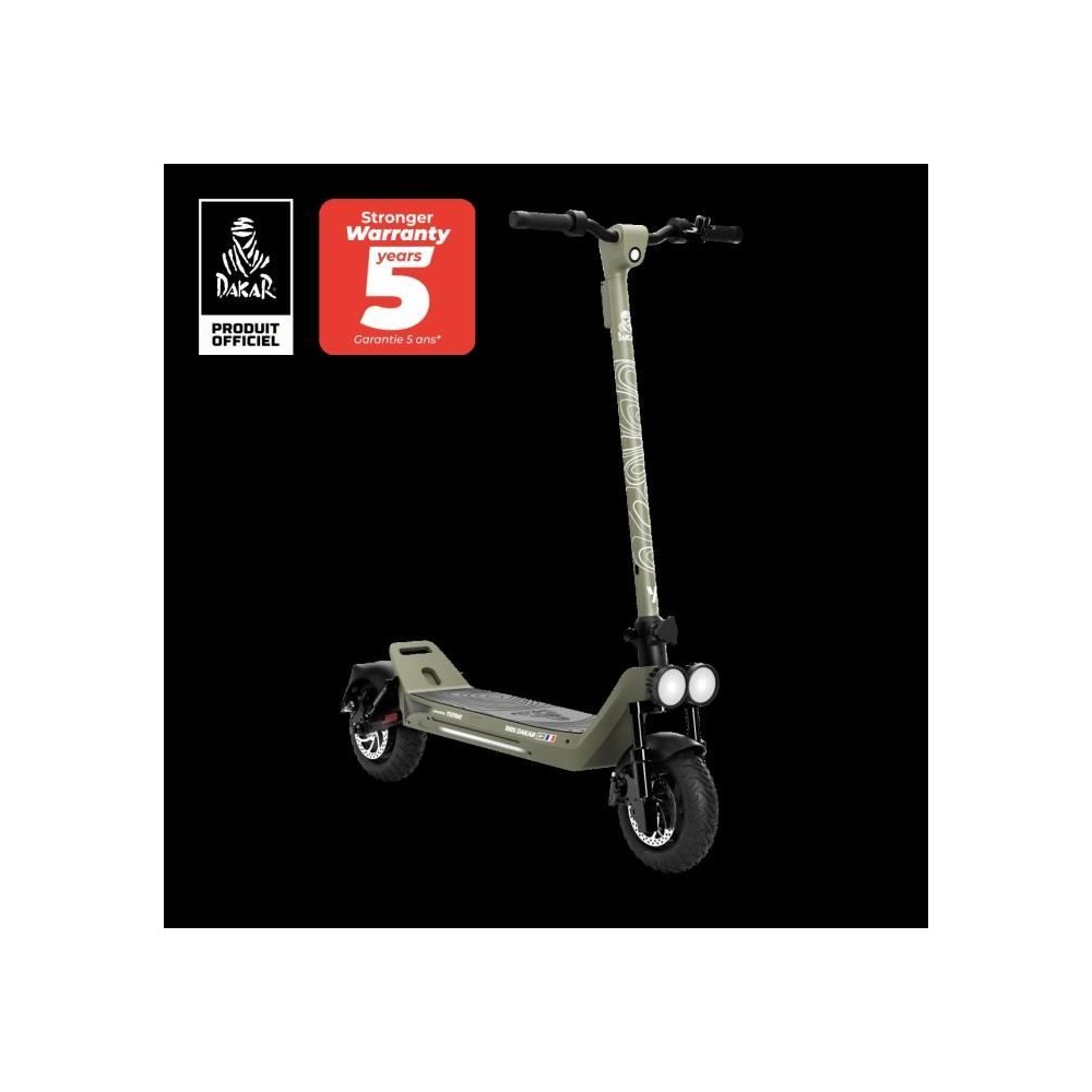 Trottinette électrique - YEEP.ME - DAKAR 100S SUV CROSS - Roues 10 - 1200W - 48V - Autonomie 50km - Triple phare et clignotants