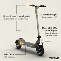 Trottinette électrique - YEEP.ME - DAKAR 100S SUV CROSS - Roues 10 - 1200W - 48V - Autonomie 50km - Triple phare et clignotants